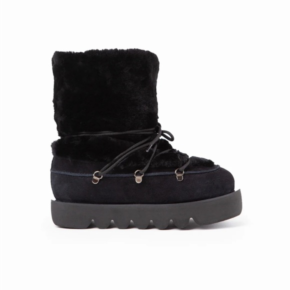 New Women's Equitare boots Suede/Mouton Black - Picture 3 of 6